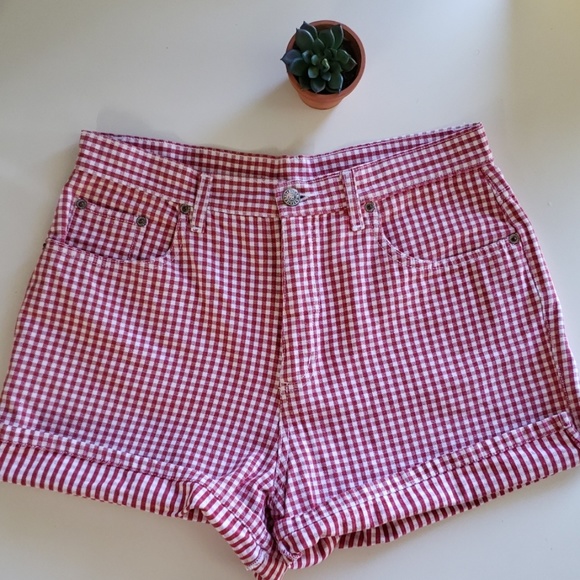 bill blass Pants - Bill Blass vintage red & white gingham shorts 10P